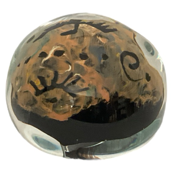 Hand-Blown Glass Paperweight - Southwest Native American Design - Picture 3 of 10